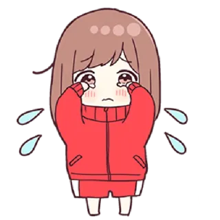 😭 huilen, verdrietig, anime, meisje, tranen, cartoon, boos telegram sticker