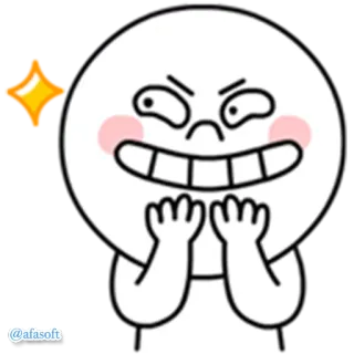 😁 @afasoft สติกเกอร์, การ์ตูน, ตัวละคร, ตลก, มีความสุข telegram sticker