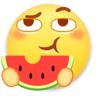 🍉 Emoji, Arbuz, Jedzenie, Przekąska, Jedzenie, Słodkie telegram sticker