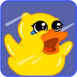 😅 anatra, carino, triste, piangente, kawaii, animale, giallo telegram sticker