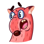 😨 Cartone animato, Divertente, Animale, Reazione, Sorpreso, Carino, Faccia telegram sticker