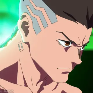 ⚙️ @HAWKS anime, character, cyberpunk, illustration, cartoon, art telegram sticker