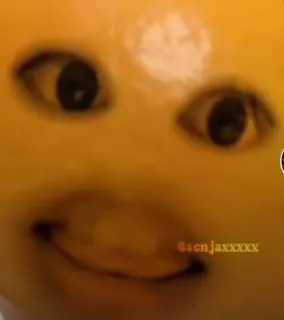 🍊 Gsenjaxxxxxx meme, funny, orange, face, expression telegram sticker