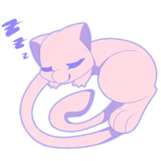 😴 Mew Pokémon telegram sticker