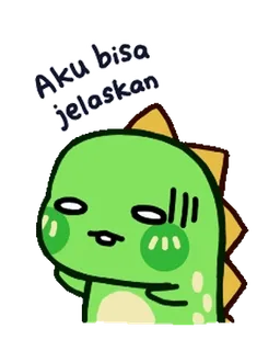 ๐ฅ Aku bisa jelaskan dinosauro, cartone animato, carino, animale whatsapp sticker