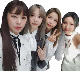 👩 Selfie grupowe, Koreański zespół popowy, K-Pop, Mamamoo, Azjatki, Selfie telegram sticker