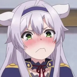 ☹️ anime, crying, embarrassed, cute, upset, girl telegram sticker