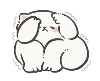⭐ kat, schattig, verlegen, kawaii, verstoppen, cartoon, dier telegram sticker