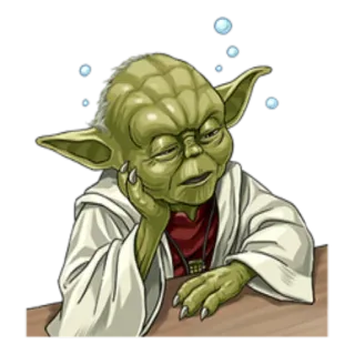 🍺 Yoda Star Wars 尤达, 星球大战, 表情包, 无聊, 疲惫, 困 telegram sticker