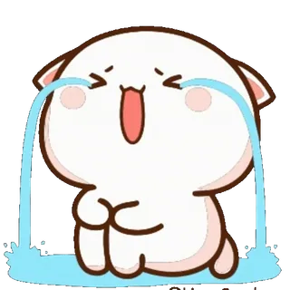 😭 piangere, triste, emoji, carino, cartone animato, animato, emotivo telegram sticker