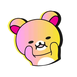 🐻 oso, dibujos animados, lindo, animal, pegatina telegram sticker