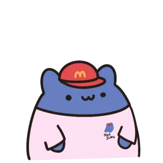 👕 Not today mono, animal, gato, dibujos animados, optimista telegram sticker