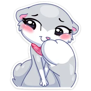 😀 cute, animal, cartoon, illustration, kawaii, sticker, ferret telegram sticker