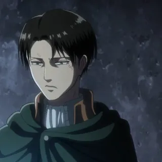 ☁️ Levi Ackerman Attack on Titan anime, manga, character, soldier, serious, levi ackerman telegram sticker