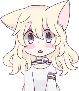 😳 Anime, Katzenmädchen, süß, Manga, kawaii, Kemonomimi telegram sticker
