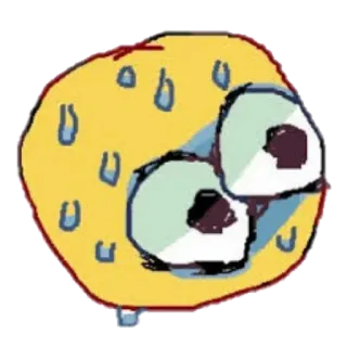 😰 Emoji, Keringat, Khawatir, Wajah, Kartun telegram sticker