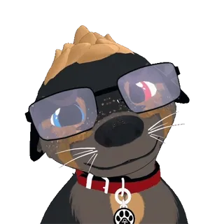 😽 loutre, furry, anthropomorphe, lunettes, animal, dessin animé, mignon whatsapp sticker