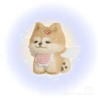 😂 anjing, anak anjing, imut, malaikat, kawaii, ilustrasi telegram sticker