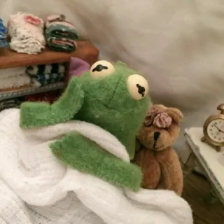 🐸 Kermit the Frog rana, kermit, pupazzo, carino, animale, peluche, giocattolo telegram sticker