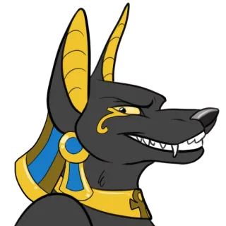 😝 Anubis อียิปต์, พระเจ้า, สุนัขจิ้งจอก, เทพปกรณัม, เทพ telegram sticker