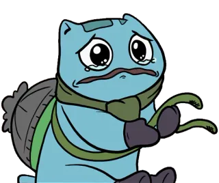 😭 Cartoon, Traurig, Weinend, Tier whatsapp sticker