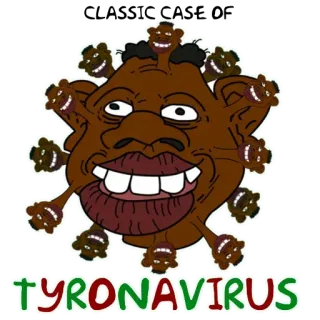 🍉 TYRONAVIRUS вирус, мультфильм, болезнь, юмор telegram sticker
