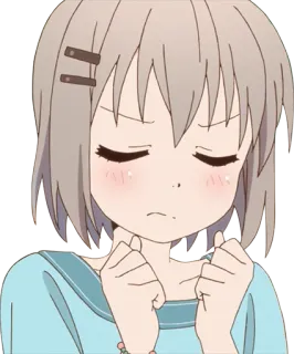 ✊ Anime, Cô gái, Dễ thương, Nghiêm túc, Chân dung telegram sticker