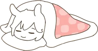 😴 sleeping, cute, cartoon, kawaii, relaxing whatsapp sticker