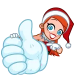 Sweety Santa telegram stickers