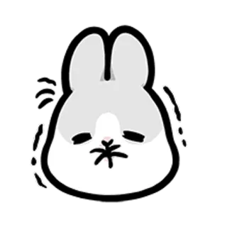 😋 兔子, 小兔子, 可爱, 贴纸, 动物, 卡通 telegram sticker