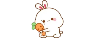 ✨ Hase, Kaninchen, Karotte, süß, Tier, kawaii telegram sticker