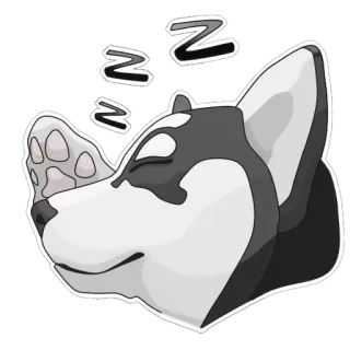 😴 zzz anjing, tidur, binatang, kartun, imut, santai telegram sticker
