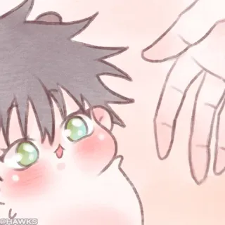 ⚪️ @HAWKS Anime, Chibi, Lucu, Kawaii, Seni, Ilustrasi telegram sticker
