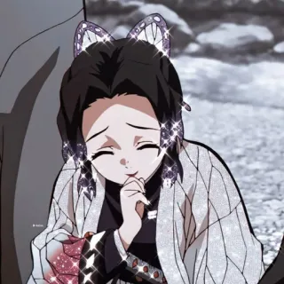 ✨ Shinobu Kocho Demon Slayer anime, demon slayer, shinobu kocho, manga, character, kawaii whatsapp sticker
