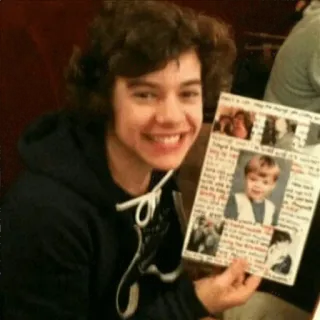 🍩 Harry Styles Harry Styles, celebrity, fan art, collage, portrait telegram sticker