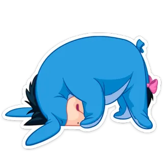 👀 Eeyore eeyore, âne, triste, dessin animé, disney, winnie l'ourson whatsapp sticker