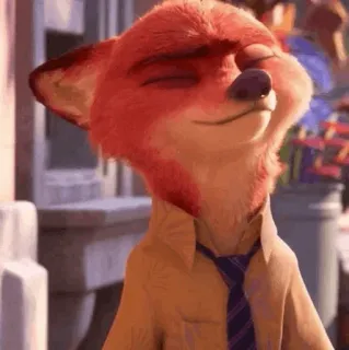 🦊 Nick Wilde Zootopia fuchs, cartoon, animiert, disney, zoomania, nick wilde telegram sticker