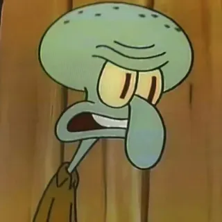 ⚓️ Squidward Tentacles Spongebob Squarepants carlo, bob l'éponge, dessin animé, humeur, en colère telegram sticker