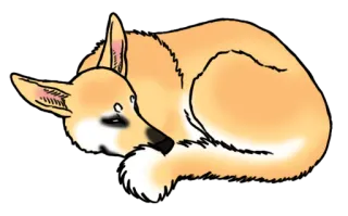😴 anjing, imut, anak anjing, tidur, binatang telegram sticker