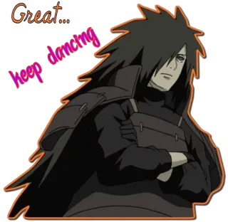 😒 Madara Uchiha Naruto Great... keep dancing Anime, Mangá, Personagem, Madara, Uchiha, Naruto telegram sticker