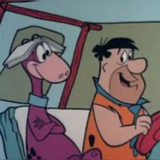😂 Fred Flintstone The Flintstones 漫画, フリントストーン, フレッド・フリントストーン, 恐竜, アニメ, キャラクター telegram sticker