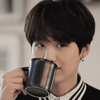 🍪 person, drinking, coffee, cup, portrait whatsapp sticker