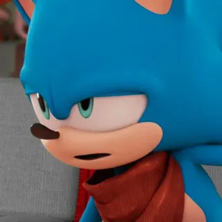 😑 Sonic the Hedgehog соник, ёж, мультфильм, синий, злой telegram sticker