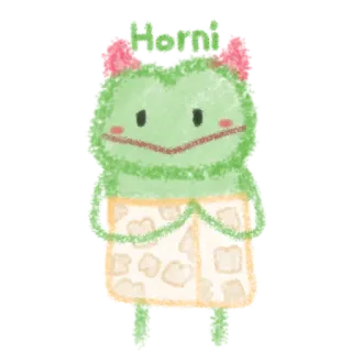 😈 Harmi monstro, verde, fofo, kawaii telegram sticker