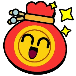 ⭐ sticker, emoji, fröhlich, gesicht, rot, gelb telegram sticker