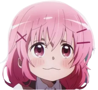 😊 animé, dessin animé, cheveux roses, fille, mignon, manga whatsapp sticker
