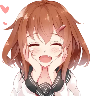 😍 аниме девушка, милая, школьная форма, каваий, манга, аниме персонаж telegram sticker