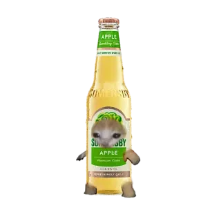 ❤️ apple, cider, beverage, drink, alcohol, somersby telegram sticker
