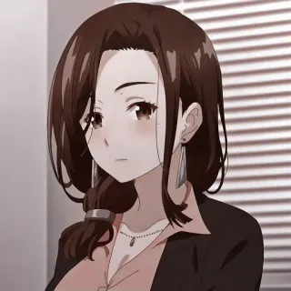 🌚 Anime, Frau, Porträt, Büro, ernst, Business Casual telegram sticker