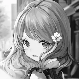 😍 Anime, Mädchen, Blume, Süß, Manga, Kunst telegram sticker